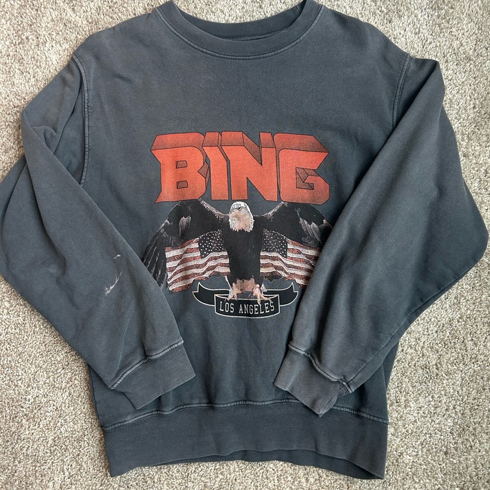 Anine Bing Black Graphic Sweater